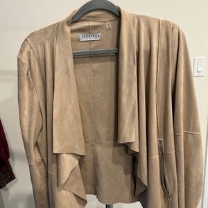 Faux Suede Waterfall Jacket